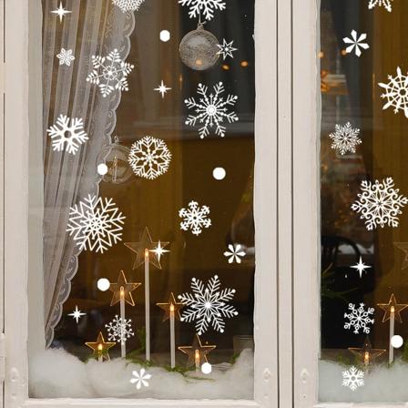 Ikkunatarrat - 3 upeaa lumihiutaletähtikuvioista koristeellista staattista tarraa estämään lintuja törmäämästä ikkunoihisi