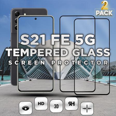2 Pack Samsung S21 Fe 5g - 9h Härdat Glass - Super Kvalitet 3d