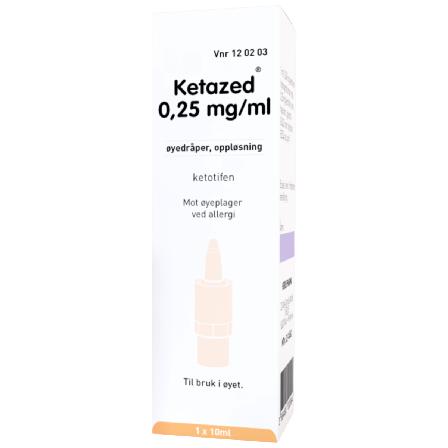 Ketazed øyedråper 0,25mg/ml
