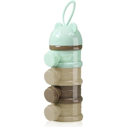 (Vihreä) Baby annostelija, 4 lokeroa baby annostelija Formula, ZQKLA