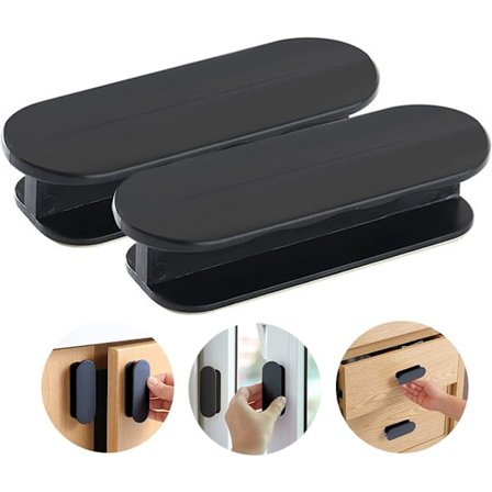 2 stk balkongdørhåndtak, selvklebende dørhåndtak, skap