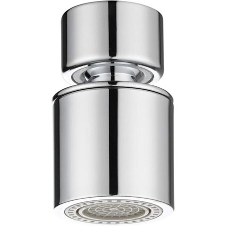 Kampanj, 360° Svingbar Kranmunnstykke Kranmunnstykke 22mm Hunkran Dobbel Funksjon Kjøkken, Krom, AAFGVC