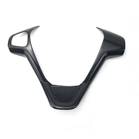 Bil Kolfiber Ratt Panel Skydd Trim Ram Klistermärke för Ford Fiesta MK7 2009-2017 Ecospor