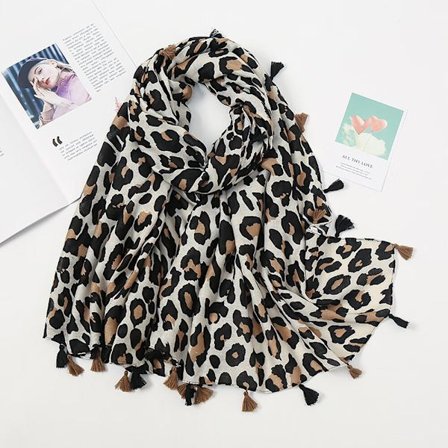 Leopard Print Naisten Huivi - Pashmina Huivi Huivit Cha