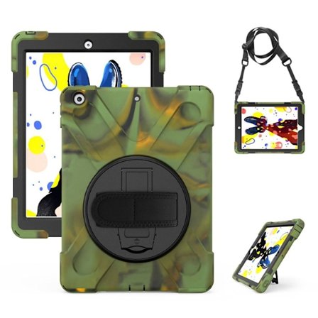 iPad 10.2 (2019) X-Shape hybridfodral - Kamouflage