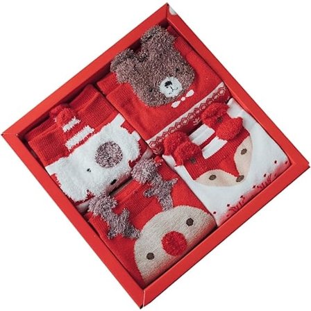 Julegave Strømper Til Kvinder 4 Par Søde Bomulds Strømper Til Kvinder Julegaver Til Kvinder For At Holde Varmen Denne Vinter