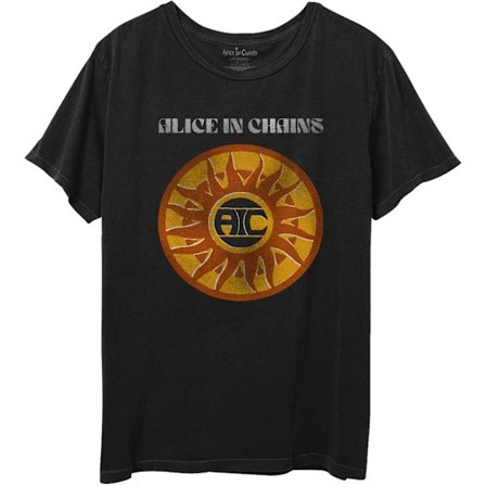 Alice In Chains Unisex Vuxen Cirkel Sol Vintage Bomull T-Shirt