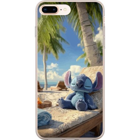 Kompatibelt Mobildeksel til Apple Apple iPhone 8 Plus Disney Stitch klemmer skilpadde tropisk strand
