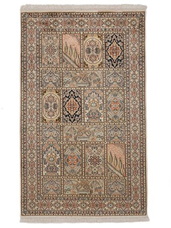 Kashmir Pure Silk Rug Oriental Brown/Orange (Silk, India)