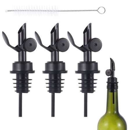 Vektet helletut i rustfritt stål, vinheller SVART - på lager