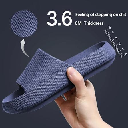 Högkvalitativa molntofflor för män, flip-flops, strandsandaler, badrumsskor, halkfria slides, herr- och damslippers, inomhussko, B-marinblå, 42-43 (