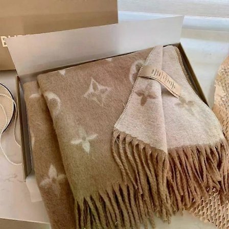 2025 nytt dobbeltsidig skjerf i imitert kasjmir, presbyopi-skjerf, varmt frynsete sjal