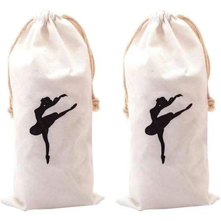 Skopose, 2 stk. Balletskoposer til Piger Canvas Snøretasker til Tåspidssko Danseposer til Nem Organisation og Transport af Balletdans[CO]