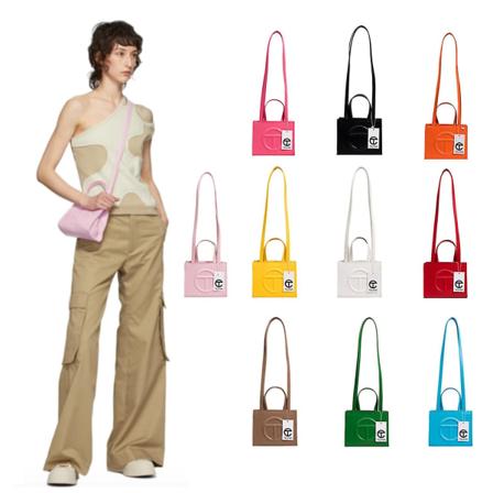 TelfarShoppingBag(koko,Väri:Pieni-Vaaleanpunainen)(Pieni,Valkoinen)