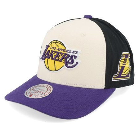 Mitchell & Ness - NBA Vit adjustable Keps - Los Angeles Lakers Brushed Off Pro White/Purple/Black Adjustable @ Hatstore