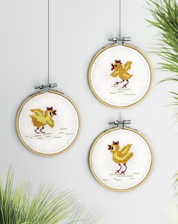 Stickpackung Bild Küken 3-er Pack