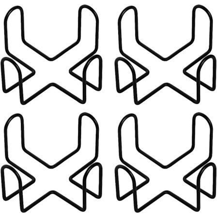 Lasinalusteline, 4 kappaletta metallisia lasinalustelineitä, pyöreille ja neliömäisille lasinalusille, 4 tuumasta sopiva 4–8 lasinaluselle