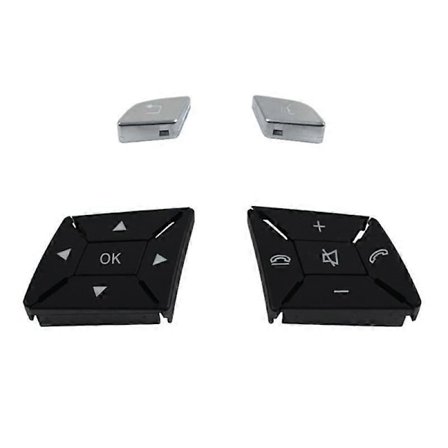 W204 W212 W218 Bilratt Kontroll Meny Bryter Knapp Deksel Volum Kompatibel med C E A Klasse W156 W246, Sølv-Perfekt