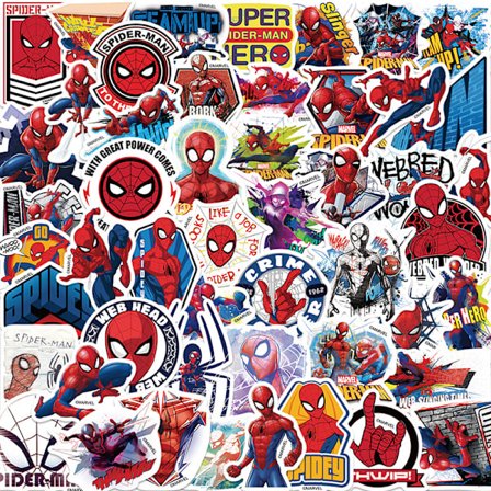 50 kpl Marvel Super Hero Spider Man -grafititarra-kitarapuku