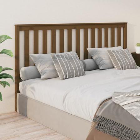 Vidaxl Sänggavel Honungsbrun 186x6x101 Cm Massiv Furu Brun