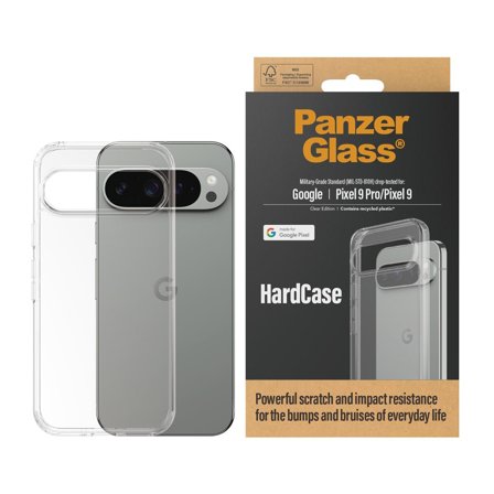 PanzerGlass HardCase deksel for Google Pixel 9 / 9 Pro (gjennomsiktig) Mobildeksel med støtdempende kanter