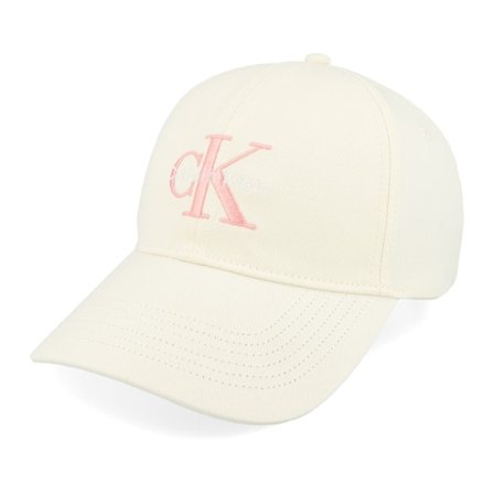 Calvin Klein - Weiss unconstructed Cap - Monologo Embroidery Baseball Hat Sweet Corn Dad Cap / Unconstructed @ Hatstore
