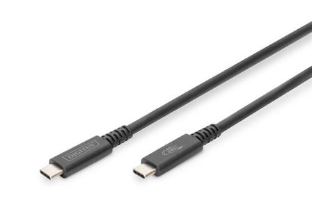 Digitus USB 4.0 connection cable Type-C to Type-C max. resolution 8K 30Hz PD3.0 40Gbits/s 0.8m b NS