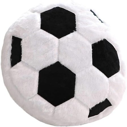 17,7-tums fotbollsplyschkudde, mjuk fluffig sammetsfylld dekorationskudde