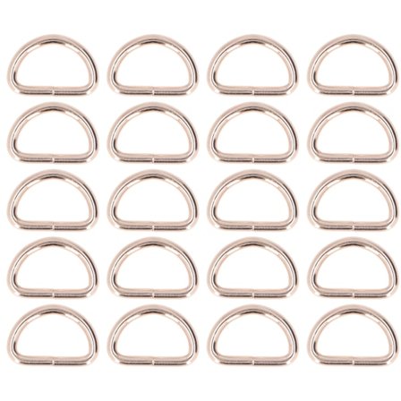 20 st D-ringar Glansiga Bekväma Hållbara Slitstarka DIY Tillverkning Kompakta Praktiska Väskspännen för Armband Guld 3,8x25x15mm