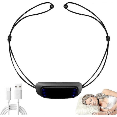 Søvnapnø-enhed, bærbar apnø-enhed, anti-snorke hagestrop for at hjælpe dig med at få ren søvn, til mænd og kvinder.