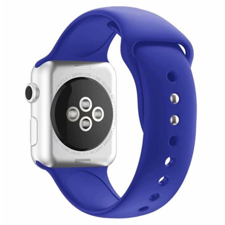 Apple Watch Series 4 40 mm klockarmband i silikon med dubbla stift - Marinblå