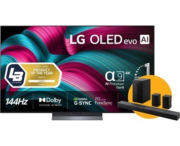 LG OLED65C54LA + NS70TR - 65" C5 4K OLED Smart TV & soundbar med bakre högtalare