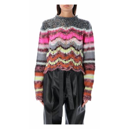 Philosophy di Lorenzo Serafini Round-neck Strik Grå, Dame Striktrøjer