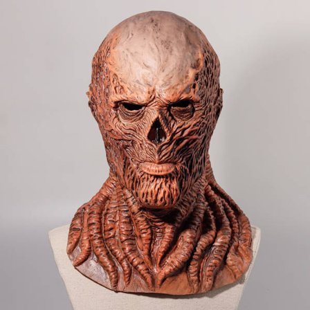 Stranger Things 4 Vecna ​​Latex Maske Hodeplagg Halloween Maske Skrekkrekvisitter (stil 1)