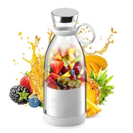 Bærbar Juice Blender Bærbar Genopladelig Juicekop med Rejsekop og Låg til Fremstilling af Juice og Smoothies 420ML A