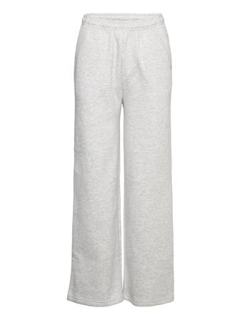 Light Grey Melange Straight Fit Sweatpant Sweatpants Mjukisbyxor Grå AIM'N