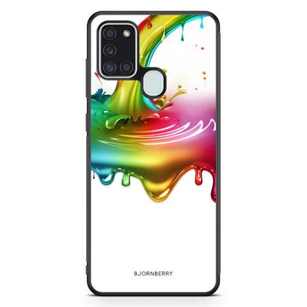 Bjornberry Skal Samsung Galaxy A21s - Regnbågs Splash