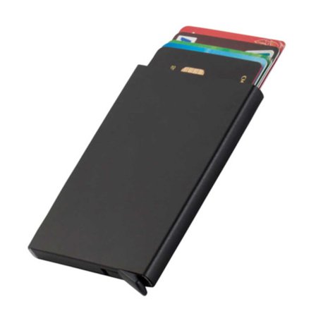 Metal Pop-Up Card Holder med RFID Shelter Black