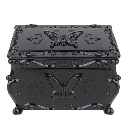 Multifunksjonell retro sminkeverktøybeholder oppbevaringsboks bomullspinne pads arrangørholder