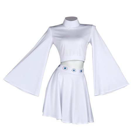 Leia Cosplay Kostym Fantasy Prinsessklänning för Kvinnor och Flickor Maskerad Halloween Karneval Kostym L L