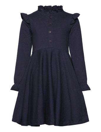 Flounce Collar Dress Navy Geggamoja