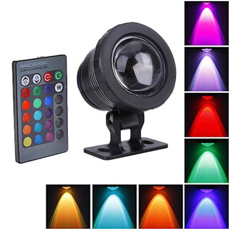 RGB Fontene Damlys Undervanns LED Vanntette Fest 10W