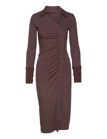 Asym Shirt Dress.lt Dresses Shirt Dresses Burgundy Helmut Lang