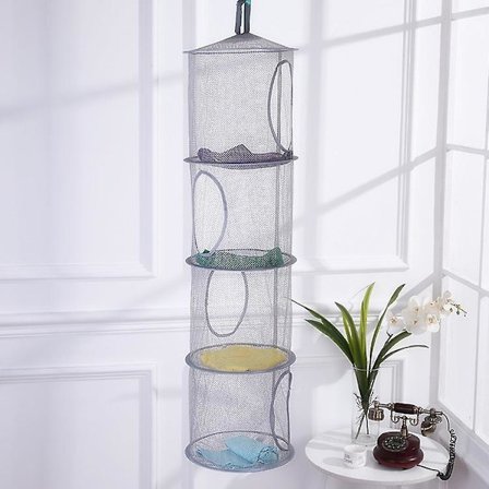 Børneopbevaringsnet Hængende tørrenet Foldbar netkurv Opbevaring til plys