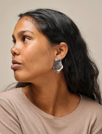 Enamel Copenhagen Earrings, Cleopatra - Silver - ONE SIZE