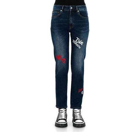 Love Moschino, Trousers Blauw, Dames, Maat:W26