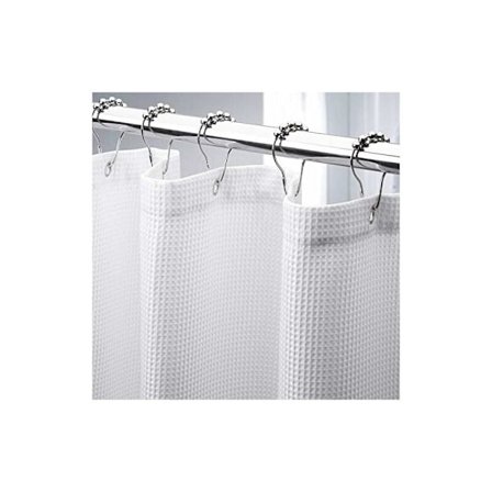 180*210cm Extra Lång Våfflad Duschdraperi, Extra Tjockt Tyg Sh