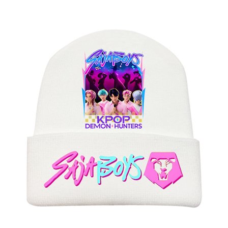 Kpop Demon Hunter Krøllete Ull Beanie - Koselig Vinterlue for Utendørsbruk [JSR]