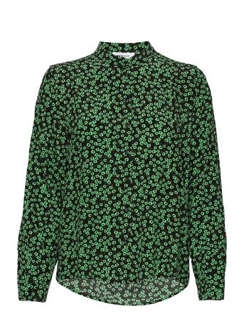 Hermina Lyvia Ls Shirt Aop Green MOSS COPENHAGEN