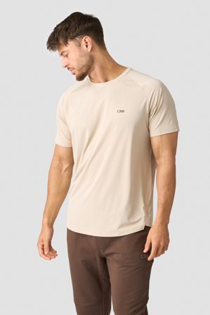 ICANIWILL - Stride Raglan T-shirt Men Beige - Heren - sportkleding van ICIW